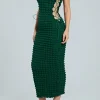 Popcorn Textured Tie Side Sleeveless Maxi Dress>MICAS Fashion