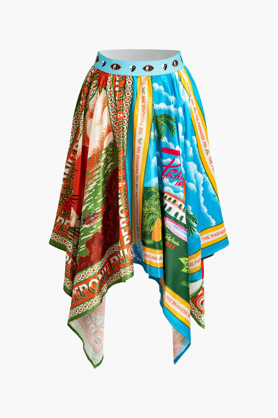 Print Asymmetrical Skirt>MICAS Sale