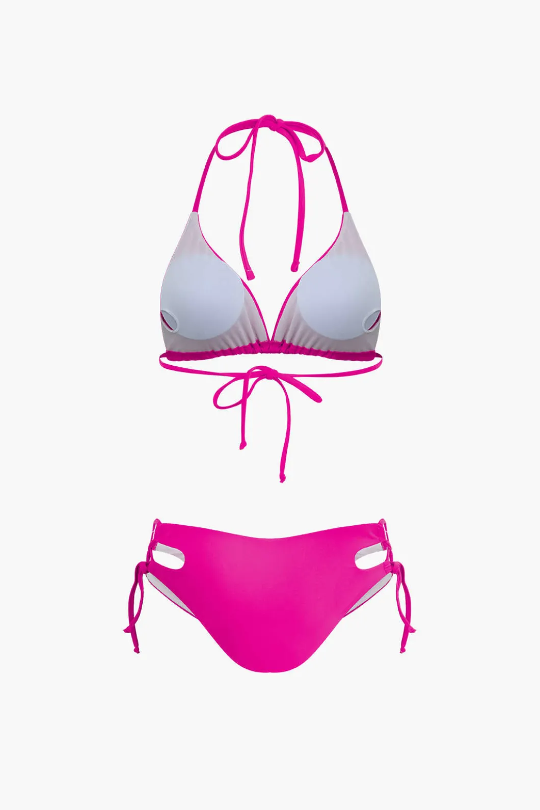 Print T-shirt And Tie Halter Bikini Set>MICAS Online