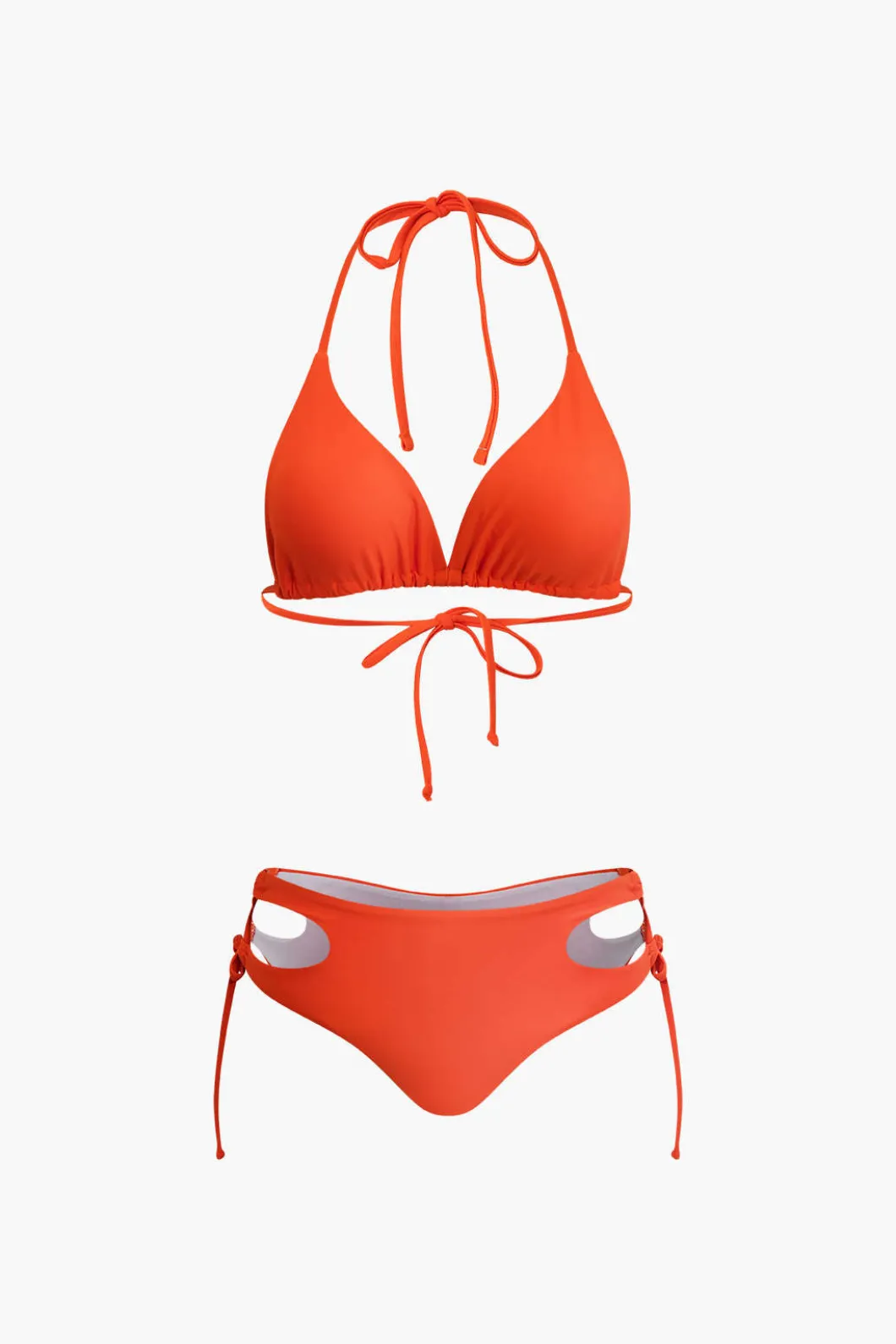 Print T-shirt And Tie Halter Bikini Set>MICAS Online