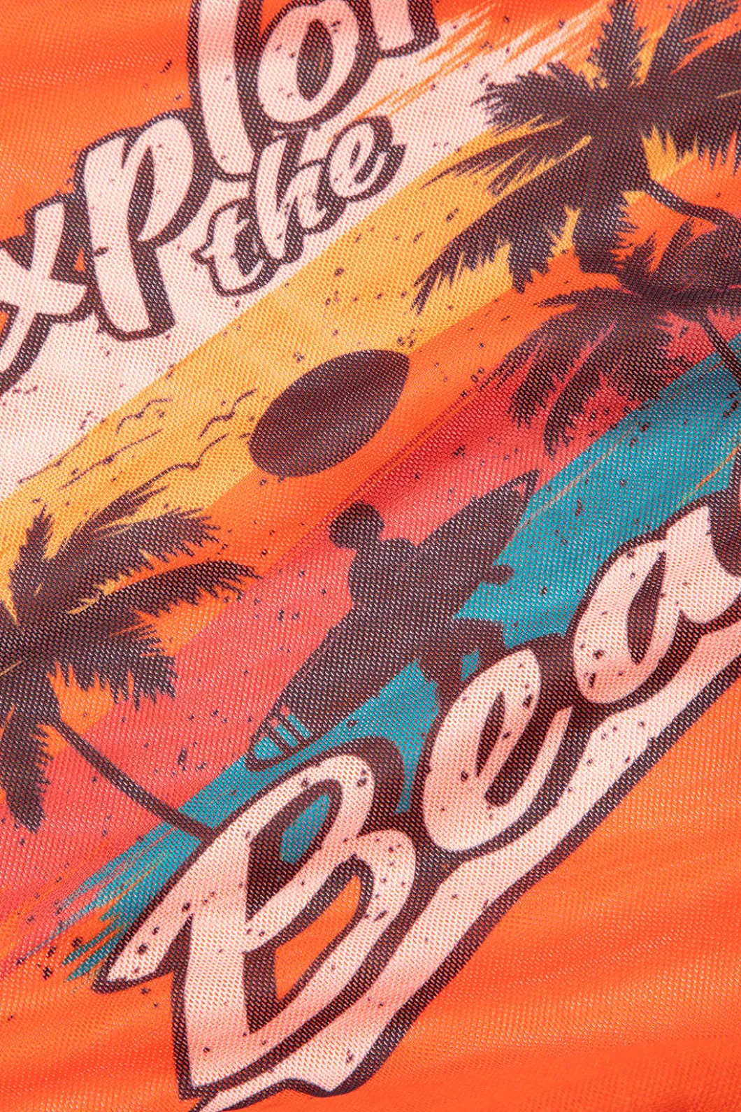 Print T-shirt And Tie Halter Bikini Set>MICAS Online