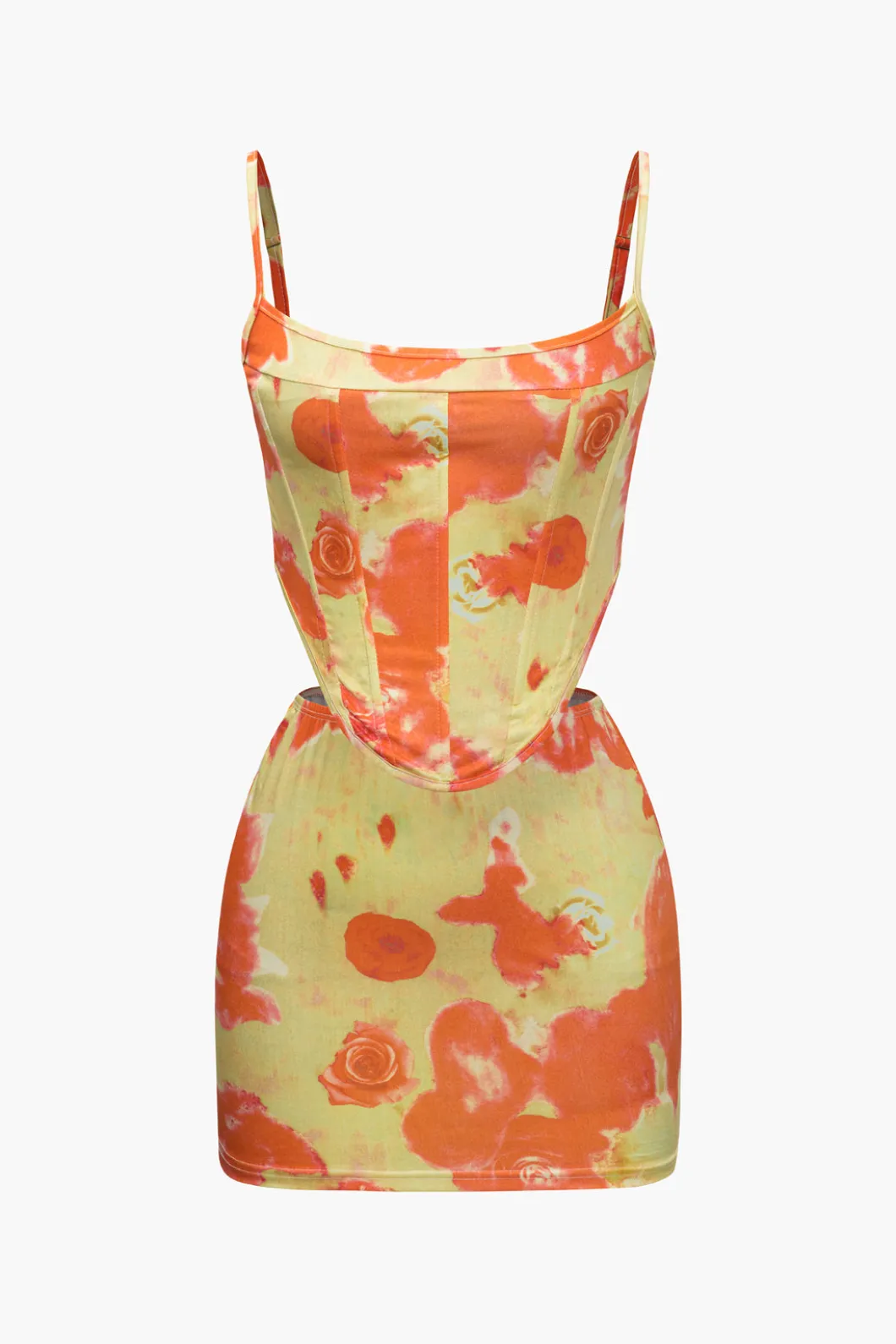 Printed Corset Cami Top And Mini Skirt Set>MICAS Discount