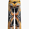 Printed Drawstring Waist Straight Leg Pants>MICAS Discount