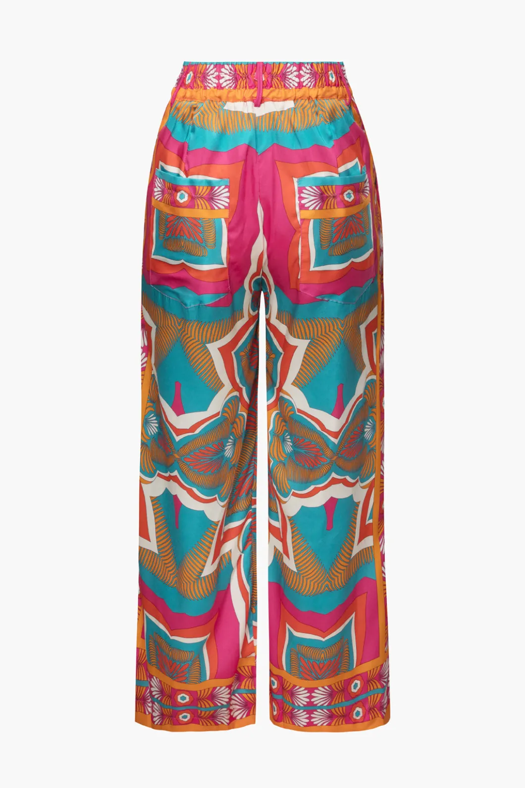 Printed High Waisted Wide Leg Pants>MICAS Hot