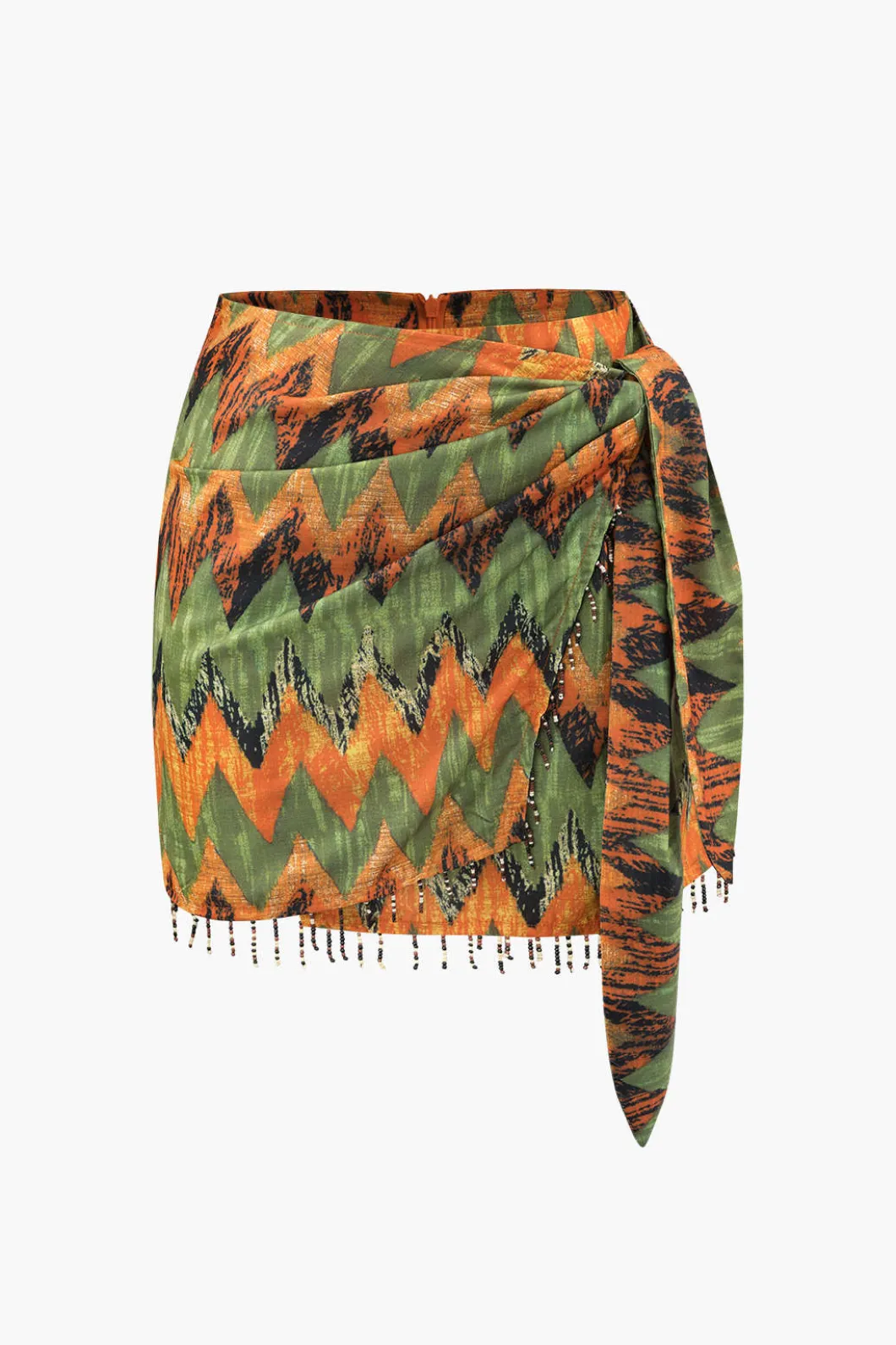 Printed Knot Mini Skirt>MICAS Fashion