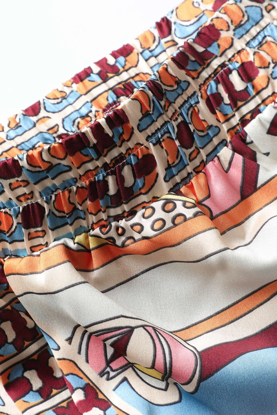 Printed Satin Halter Tie Cami And Wide Leg Pants Set>MICAS Outlet