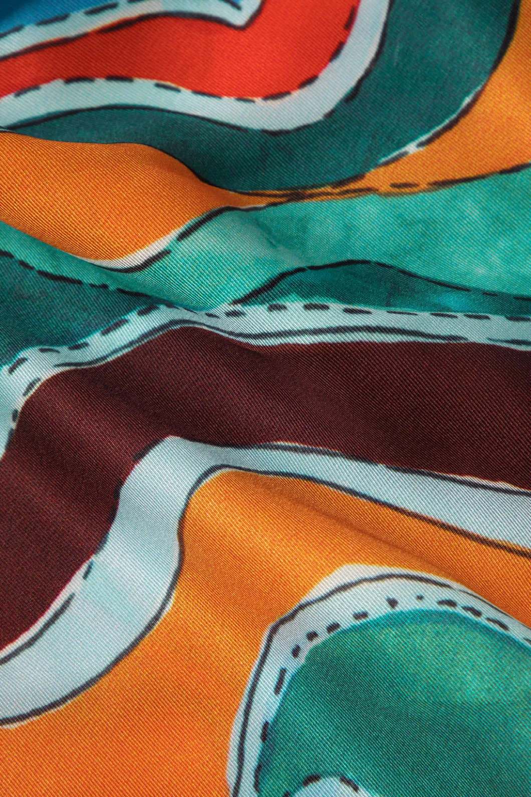 Printed Strappy Scarf Top>MICAS Discount