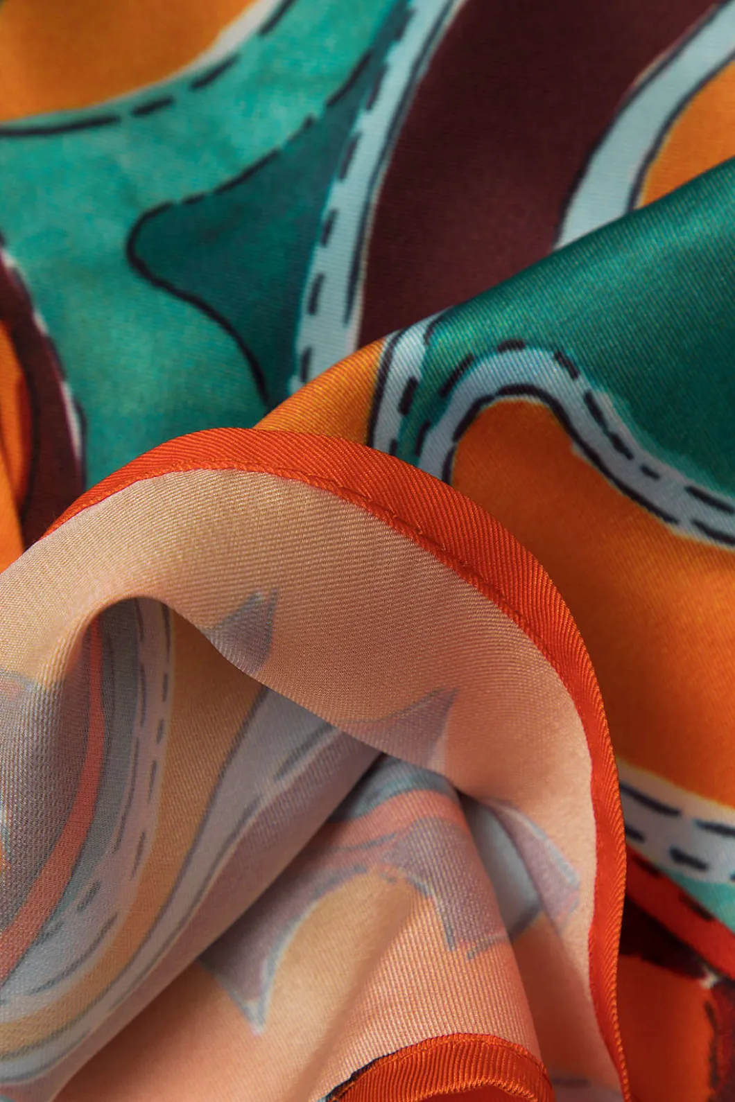 Printed Strappy Scarf Top>MICAS Discount