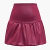 Pu Leather Ruched A-Line Skirt>MICAS Fashion