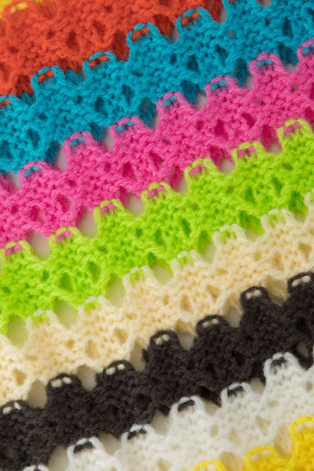 Rainbow Crochet Split Tassel Cover-Up Skirt>MICAS Outlet