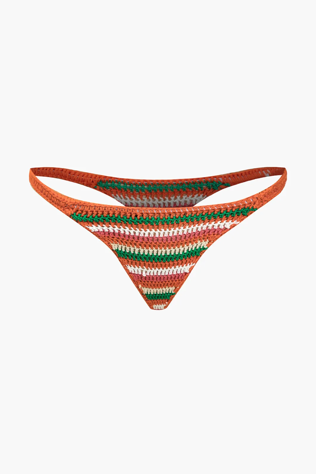 Rainbow Stripe Crochet Bikini Set>MICAS Discount