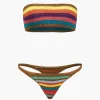Rainbow Stripe Crochet Bikini Set>MICAS Discount