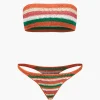 Rainbow Stripe Crochet Bikini Set>MICAS Discount