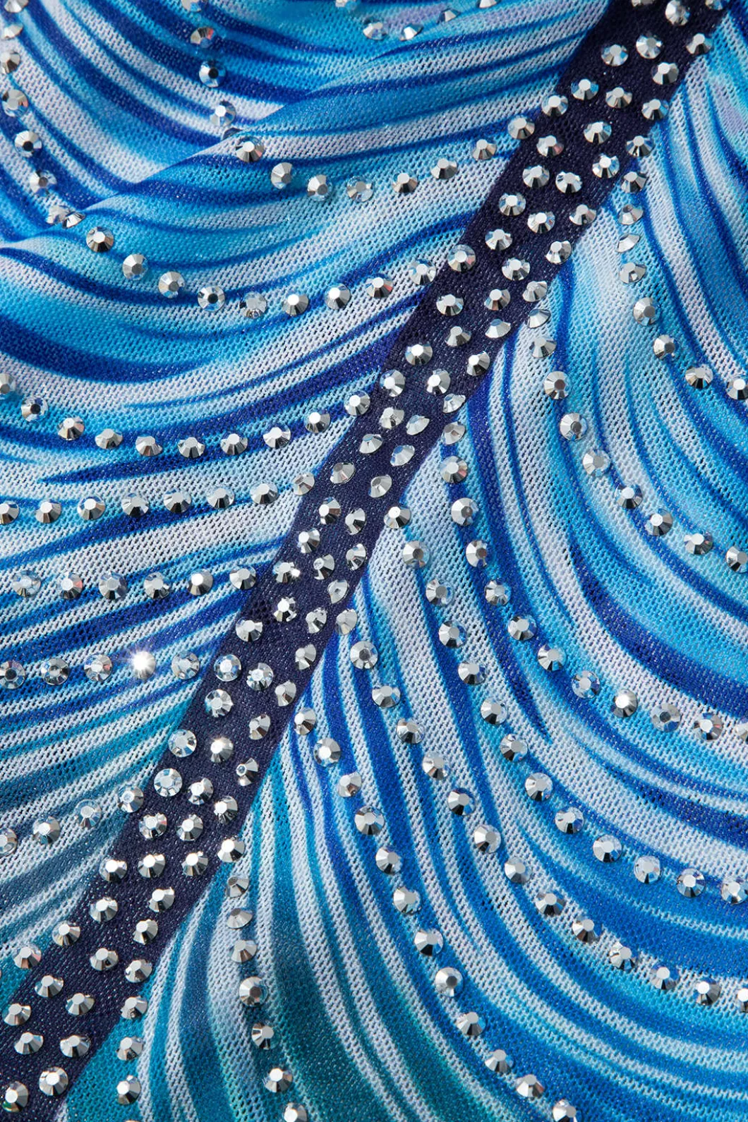 Rainbow Striped Rhinestone Bodycon Mini Dress>MICAS Best