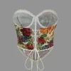 Retro Floral PatternTie-Up Tube Top>MICAS Hot