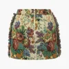 Retro Floral Print Fringe Zipper Mini Skirt>MICAS Best