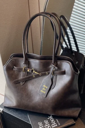 Retro Large Capacity Shoulder Bag Tote>MICAS Outlet
