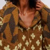 Retro Pattern Knit Button Cardigan>MICAS Fashion