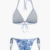 Retro Print Halter Bikini Set>MICAS Clearance