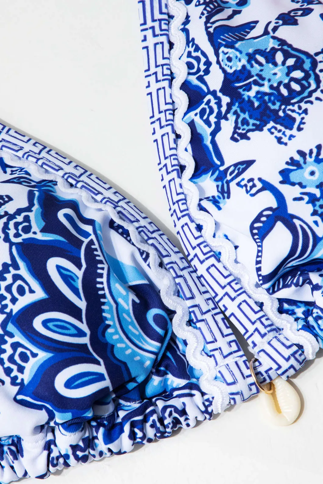 Retro Print Halter Bikini Set>MICAS Clearance