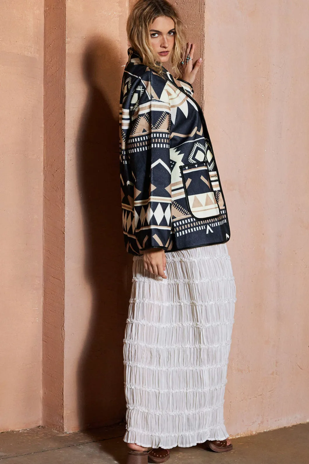 Retro Print Jacket>MICAS Online