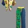 Retro Print Shirt and Pants Set>MICAS New