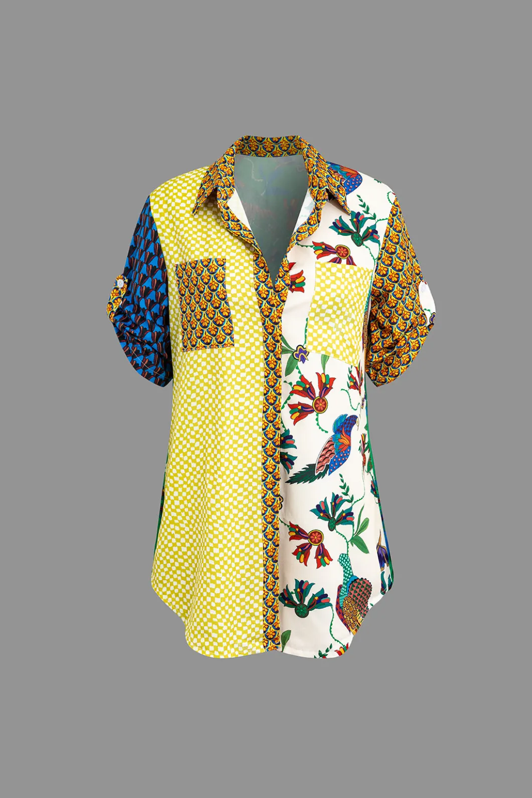 Retro Print Shirt and Pants Set>MICAS New