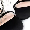 Rhinestone Chain Round Toe Heels>MICAS Fashion