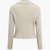 Ribbed Button-Front Pockets Sweater Cardigan>MICAS Hot