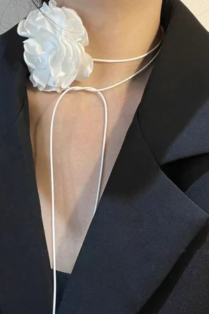 Rosette Decor Choker Necklace>MICAS Sale