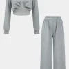 Ruched Detail Top And Trousers Set>MICAS New