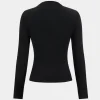 Ruched Pleated Design Long Sleeve T-Shirt>MICAS Sale