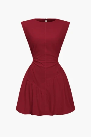 Ruched Sleeveless Mini Dress>MICAS Best
