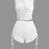 Ruched Sleeveless Top and Drawstring Shorts Set>MICAS Sale