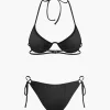 Ruched Tie Halter Bikini Set>MICAS Outlet