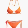 Ruched Tie Halter Bikini Set>MICAS Outlet