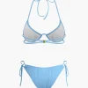 Ruched Tie Halter Bikini Set>MICAS Outlet