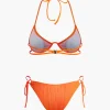 Ruched Tie Halter Bikini Set>MICAS Outlet