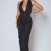 Ruffle Knot Halter Backless Jumpsuit>MICAS Clearance
