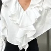 Ruffle Long-Sleeve Shirt>MICAS Clearance