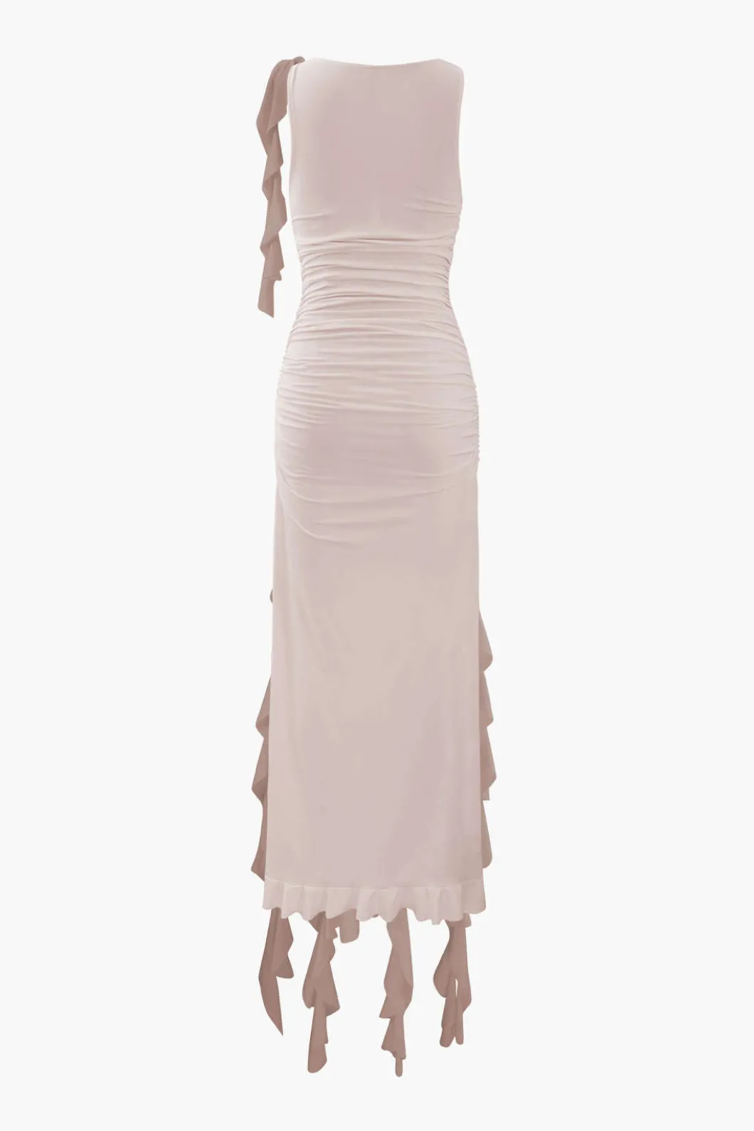 Ruffled Hem Slit Maxi Dress>MICAS Clearance
