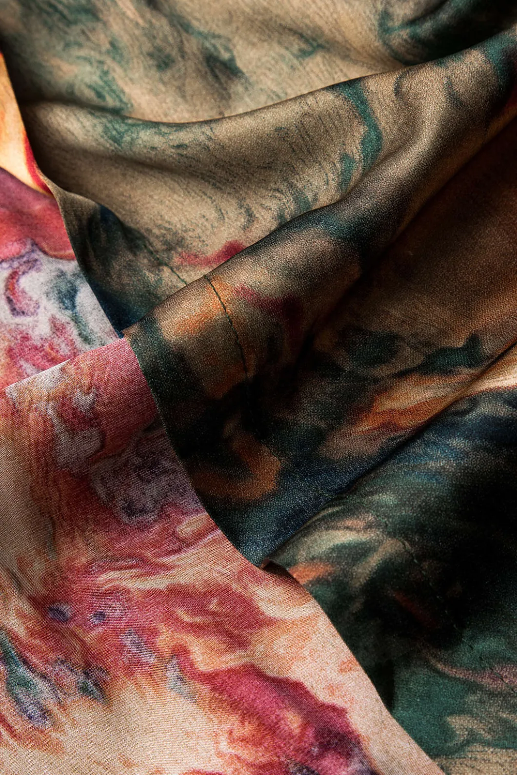 Satin Floral Print Tie Front Skirt>MICAS Outlet