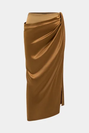 Satin Patchwork Skirt>MICAS Fashion