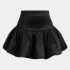 Satin Ruched Puff Skirt>MICAS Online