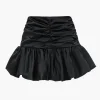 Satin Ruched Skirt>MICAS Discount
