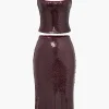 Sequin Cami Top And Skirt Set>MICAS Sale