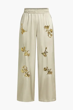 Sequin High Waist Trousers>MICAS New