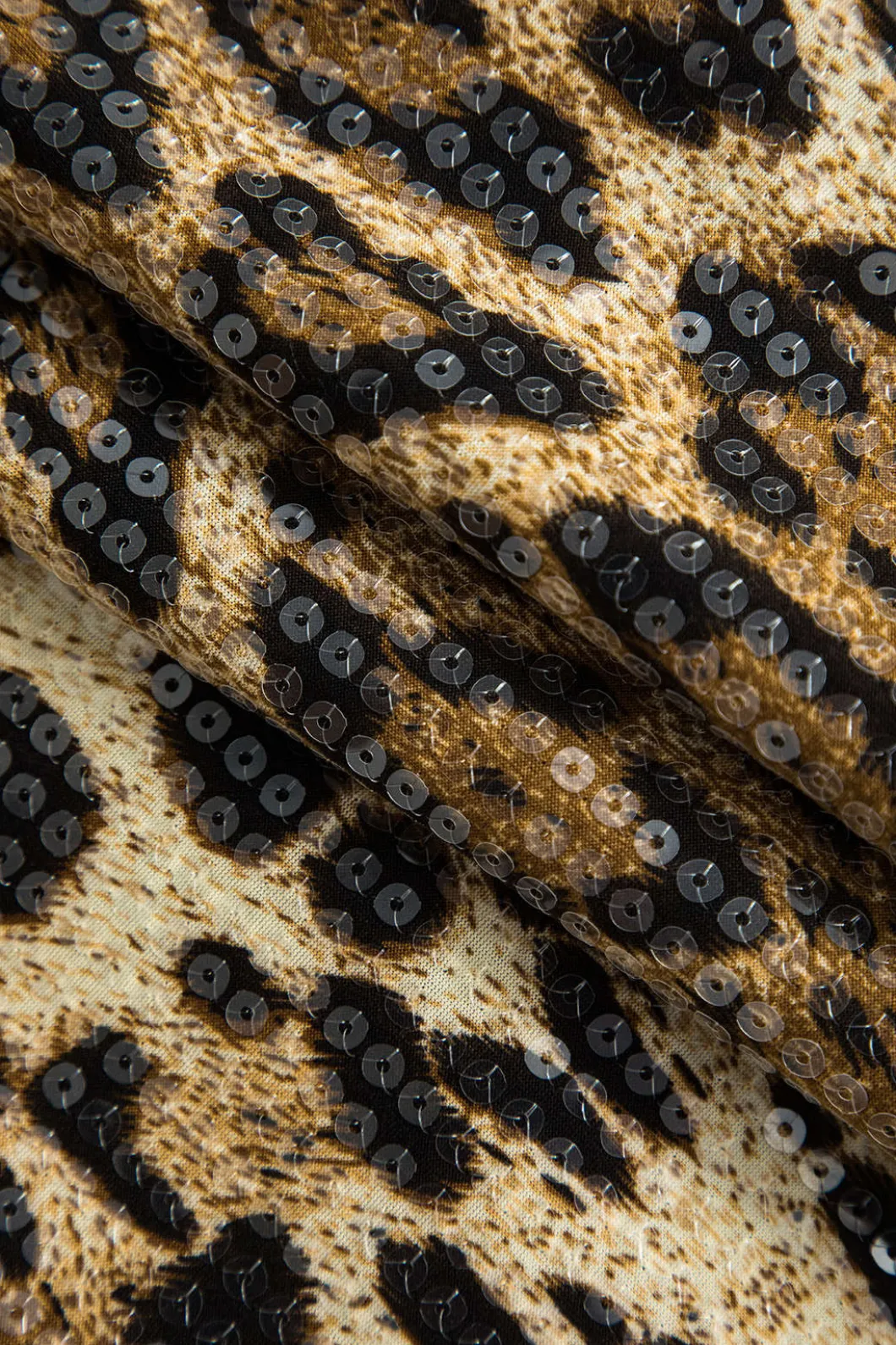 Sequin Leopard Print Mini Skirt>MICAS Sale