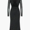 Sequin Long Sleeve Cut Out Maxi Dress>MICAS Sale