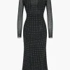 Sequin Long Sleeve Cut Out Maxi Dress>MICAS Sale